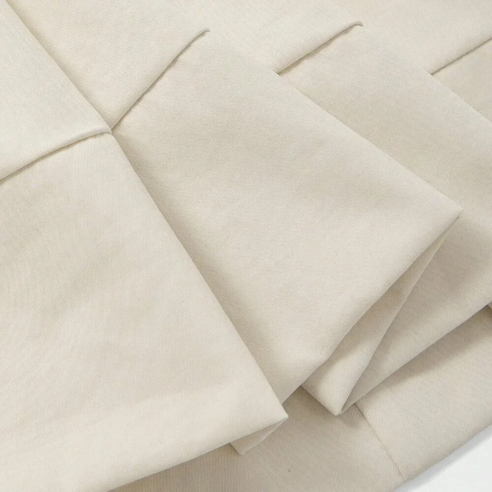 Cream Party Women's Beach Vacation Elegant Waist Cinched Fitted Camisole Dress - Picture 6 of 7